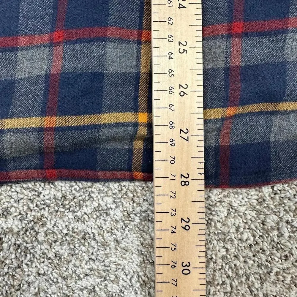 J.‎ Crew Flannel Shirt Blue Red Yellow Button Down Men’s Large New York Plaid
